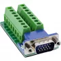 InLine 92503B Connettore cavo morsettiera, VGA (HD15) blu, verde