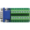 InLine 92503B Connettore cavo morsettiera, VGA (HD15) blu, verde