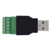 InLine 92504A Connettore cavo USB-A / morsettiera, 5 poli nero, verde