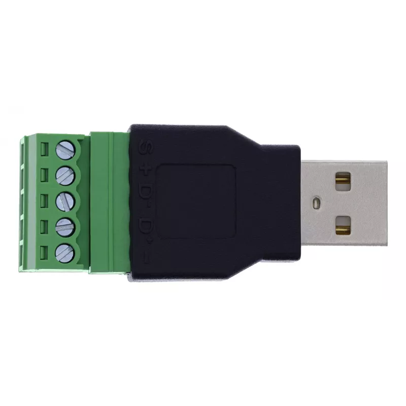 InLine 92504A Connettore cavo USB-A / morsettiera, 5 poli nero, verde