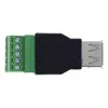 InLine 92504B Connettore a vite USB-A / morsettiera, 5 poli nero, verde