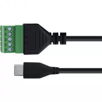 InLine 92504E Connettore a vite USB-C / morsettiera, 5 poli nero, verde