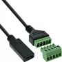 InLine 92504F Adattatore cavo USB-C / morsettiera, 5 poli nero, verde