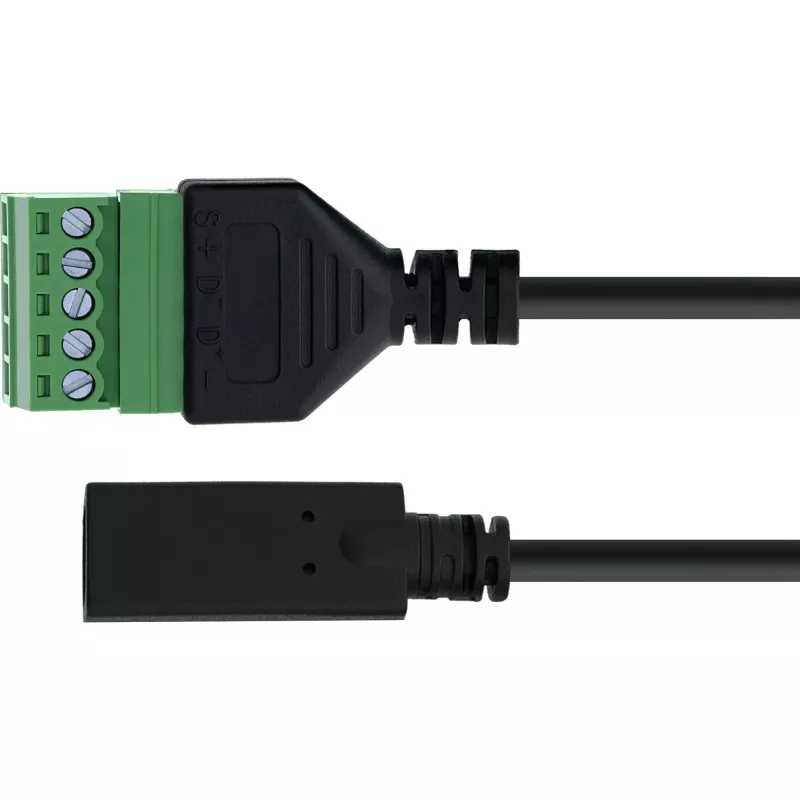 InLine 92504F Adattatore cavo USB-C / morsettiera, 5 poli nero, verde