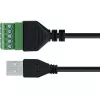 InLine 92504G Connettore cavo USB-A / morsettiera, 5 poli nero, verde