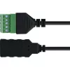 InLine 92504H Connettore a vite USB-A / morsettiera, 5 poli nero, verde