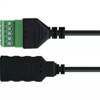 InLine 92504H Connettore a vite USB-A / morsettiera, 5 poli nero, verde