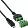 InLine 92504C Adattatore cavo Micro USB / morsettiera, 5 poli nero, verde