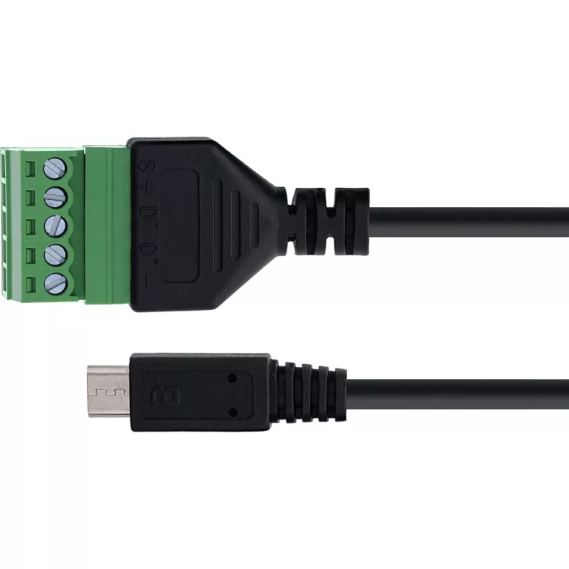 InLine 92504C Adattatore cavo Micro USB / morsettiera, 5 poli nero, verde