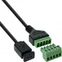 InLine 92504D Connettore per cavi Micro-USB / morsettiera, 5 poli nero, verde
