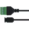 InLine 92504D Connettore per cavi Micro-USB / morsettiera, 5 poli nero, verde