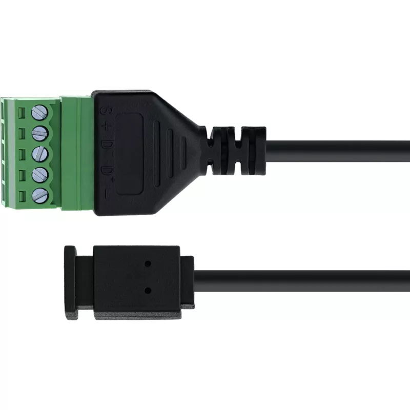 InLine 92504D Connettore per cavi Micro-USB / morsettiera, 5 poli nero, verde