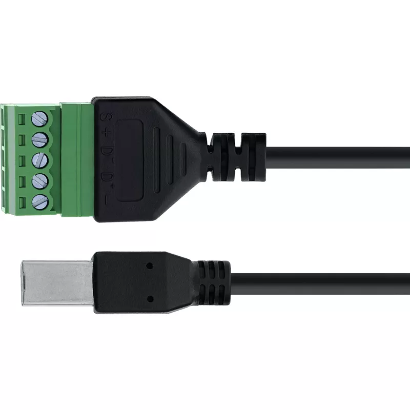 InLine 92504I Connettore per cavi USB-B / morsettiera, 5 poli nero, verde