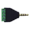 InLine 92504J Connettore per cavi jack 3,5 mm TRRS 4 poli / morsettiera 4 connessioni nero, verde