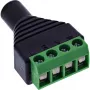 InLine 92504K Adattatore per cavi jack 3,5 mm TRRS femmina 4 poli / morsettiera 4 morsetti nero, verde