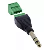 InLine 92504L Connettore per cavi jack 6,35 mm TRS maschio 3 poli / morsettiera 3 morsetti nero, verde