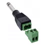 InLine 92504M Connettore per cavi jack 6,35 mm TS maschio 2 poli / morsettiera 2 morsetti nero, verde