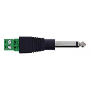 InLine 92504M Connettore per cavi jack 6,35 mm TS maschio 2 poli / morsettiera 2 morsetti nero, verde