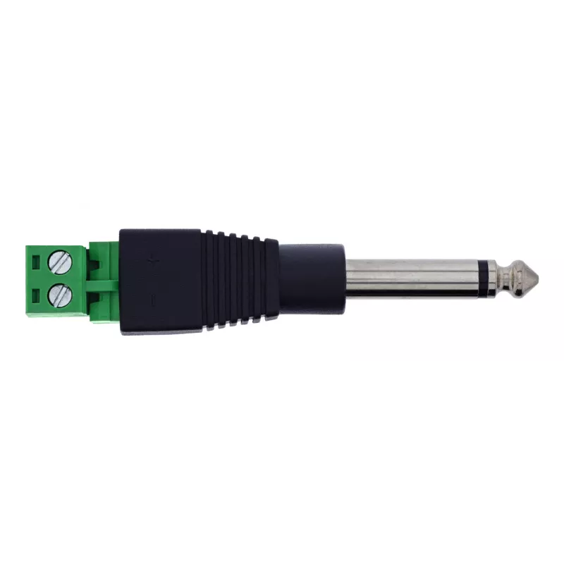 InLine 92504M Connettore per cavi jack 6,35 mm TS maschio 2 poli / morsettiera 2 morsetti nero, verde