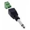 InLine 92504M Connettore per cavi jack 6,35 mm TS maschio 2 poli / morsettiera 2 morsetti nero, verde