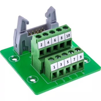 InLine 92504O Connettore per cavi IDC 10 / morsettiera 5 morsetti verde, grigio chiaro