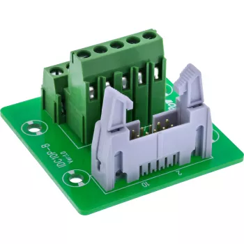 InLine 92504O Connettore per cavi IDC 10 / morsettiera 5 morsetti verde, grigio chiaro