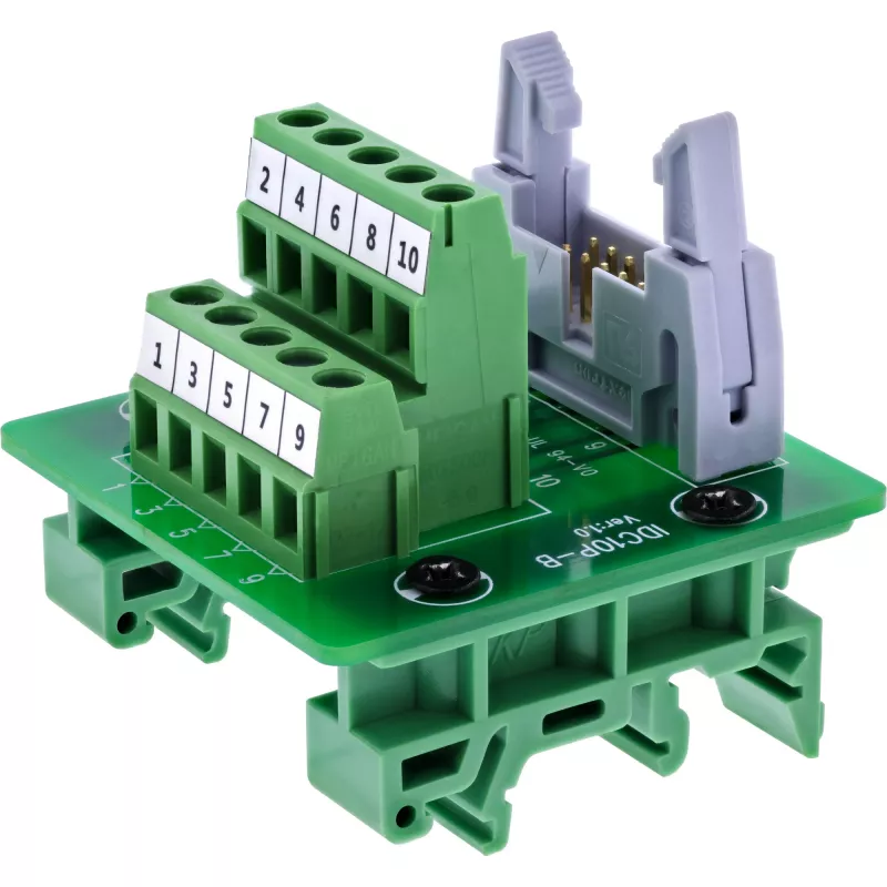 InLine 92504O Connettore per cavi IDC 10 / morsettiera 5 morsetti verde, grigio chiaro