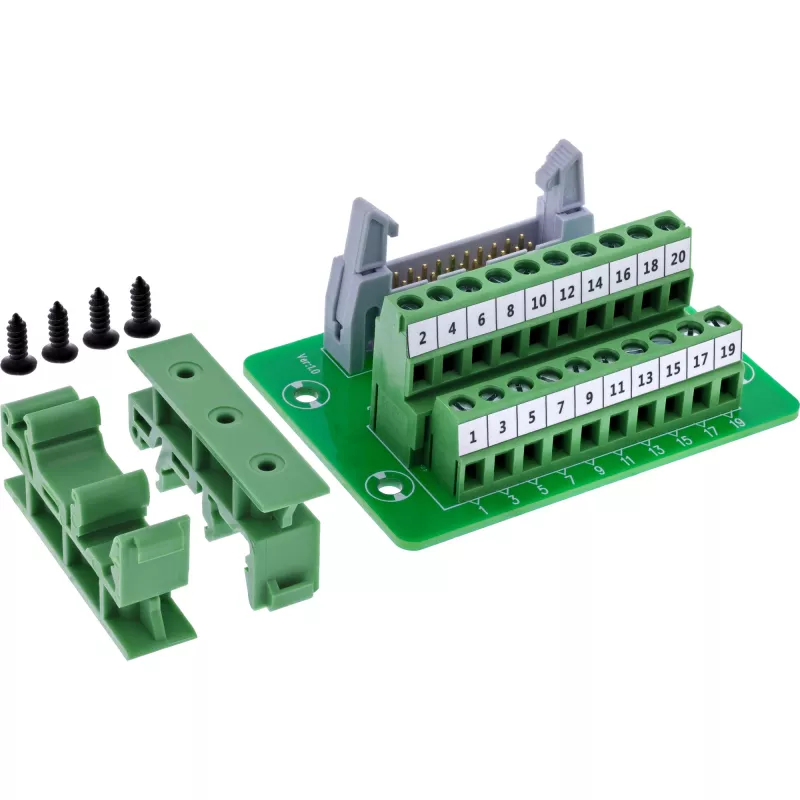 InLine 92504P Presa IDC 20 a morsettiera a 10 pin, montaggio su PCB