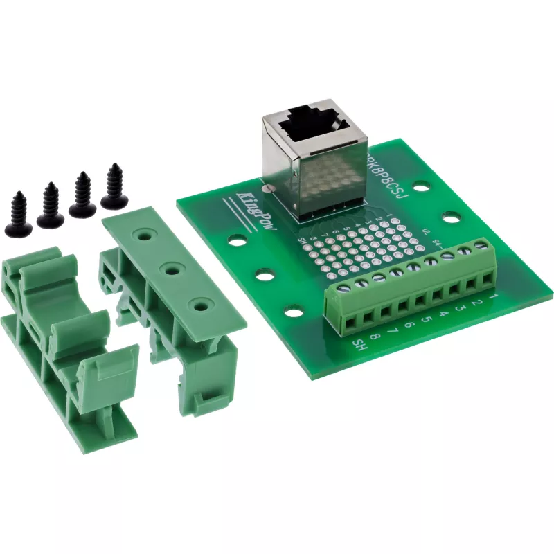 InLine 92505A Connettore per cavi RJ45 8P8C / morsettiera 9 poli verde
