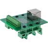 InLine 92505B Morsettiera con presa RJ45, dritta, guida DIN