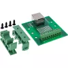 InLine 92505B Morsettiera con presa RJ45, dritta, guida DIN