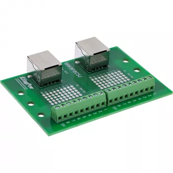 InLine 92505C Morsettiera con doppia presa RJ45, dritta, guida DIN