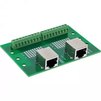 InLine 92505C Morsettiera con doppia presa RJ45, dritta, guida DIN