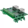 InLine 92505C Morsettiera con doppia presa RJ45, dritta, guida DIN