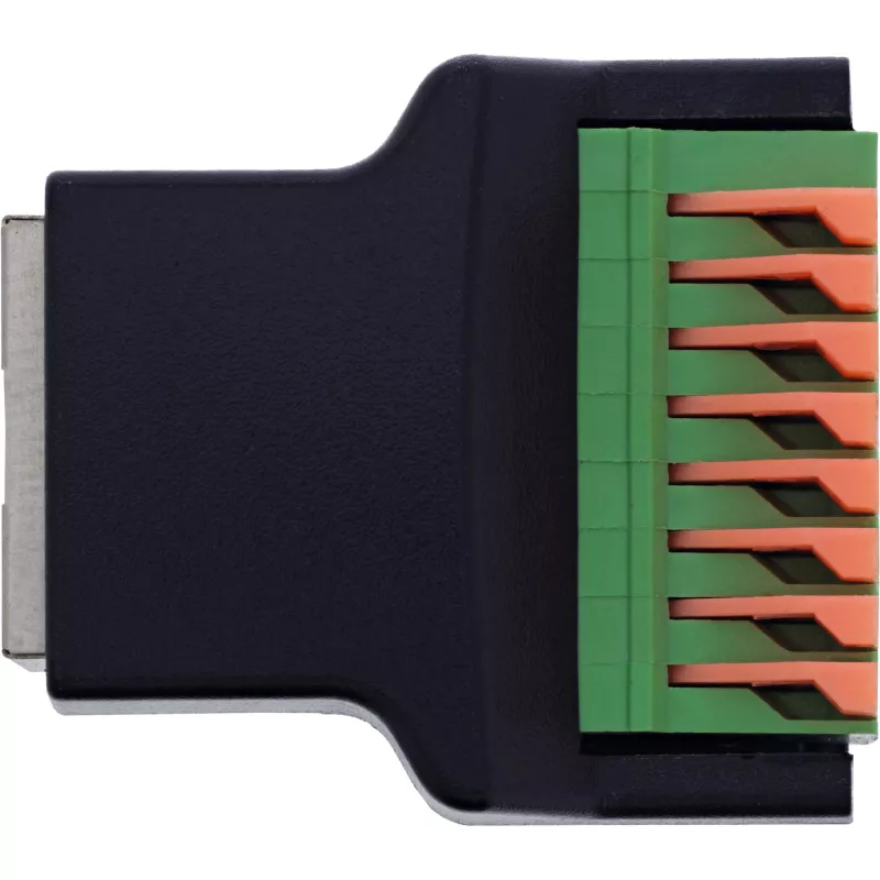 InLine 92505E Connettore per cavi RJ45 8P8C / morsettiera, 8 poli nero