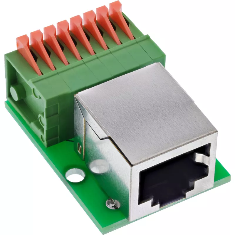 InLine 92505F Connettore per cavi RJ45 Cat.5e 8P8C / morsettiera, 8 poli verde