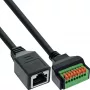 InLine 92505H Connettore per cavi RJ45 Cat.5e 8P8C / morsettiera, 8 poli nero