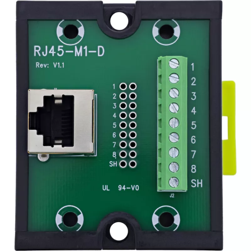 InLine 92505J Connettore per cavi RJ45 8P8C / morsettiera, 9 poli, nero, verde