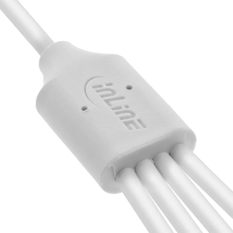 InLine 35142W Cavo USB USB 2.0 2 m USB A 4 x USB-C bianco