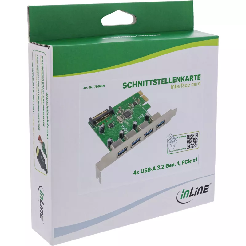 InLine 76666M Scheda/adattatore di interfaccia interno USB 3.2 Gen 1 (3.1 Gen 1)