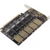 InLine 76619G Scheda di interfaccia, da PCIe x16 a 5x M.2 Key B SATA, staffa Low-Profile inclusa
