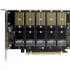 InLine 76619G Scheda di interfaccia, da PCIe x16 a 5x M.2 Key B SATA, staffa Low-Profile inclusa