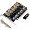 InLine 76619G Scheda di interfaccia, da PCIe x16 a 5x M.2 Key B SATA, staffa Low-Profile inclusa