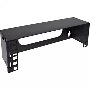 InLine Mini rack da 10 pollici per montaggio a parete, 2U, profondità 7,6 cm, nero
