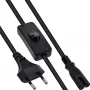 InLine 16152 Cavo di alimentazione nero 2 m CEE7/16 IEC C7