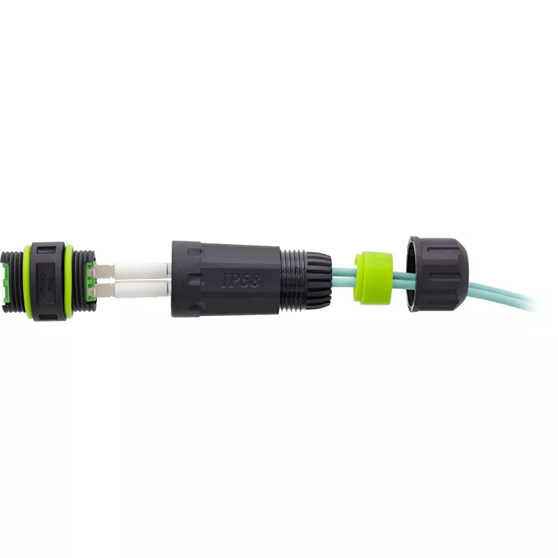 InLine 69927B Accoppiatore in fibra ottica LC, IP68, presa 2x2 LC, per esterni, M20