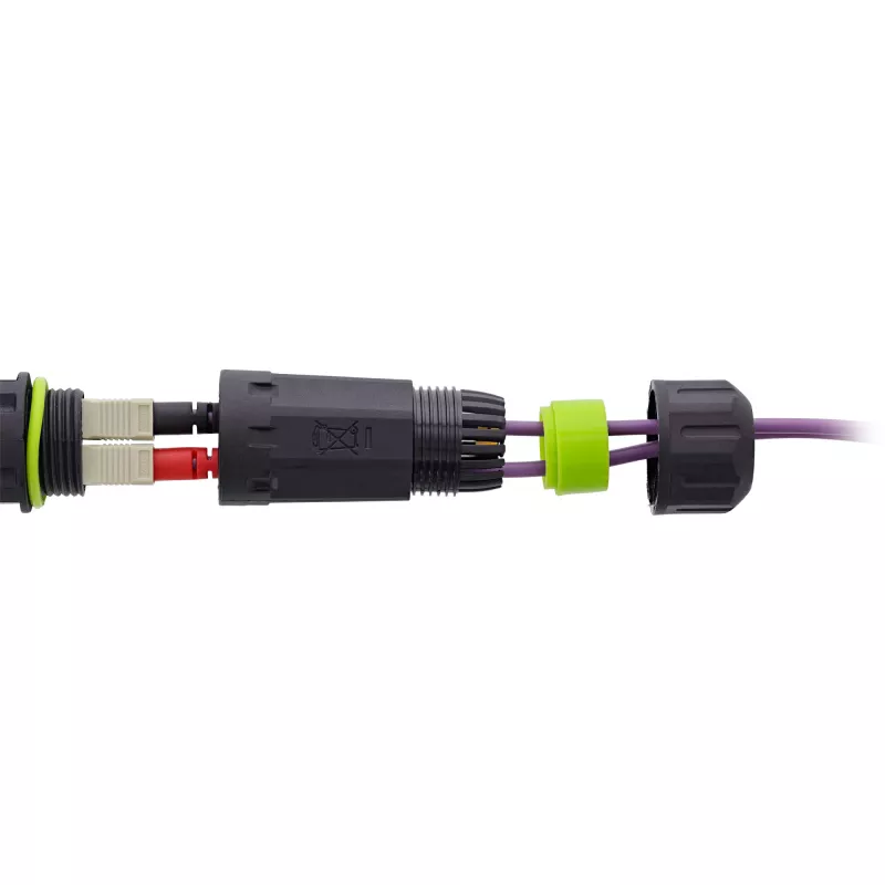InLine 69927G Accoppiatore in fibra ottica SC, corto, IP68, presa 2x2 SC, M20