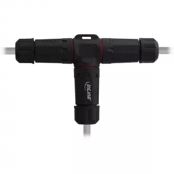 InLine 69927U Accoppiatore di rete IP68, 3 poli, a 3 vie (T), M20, nero