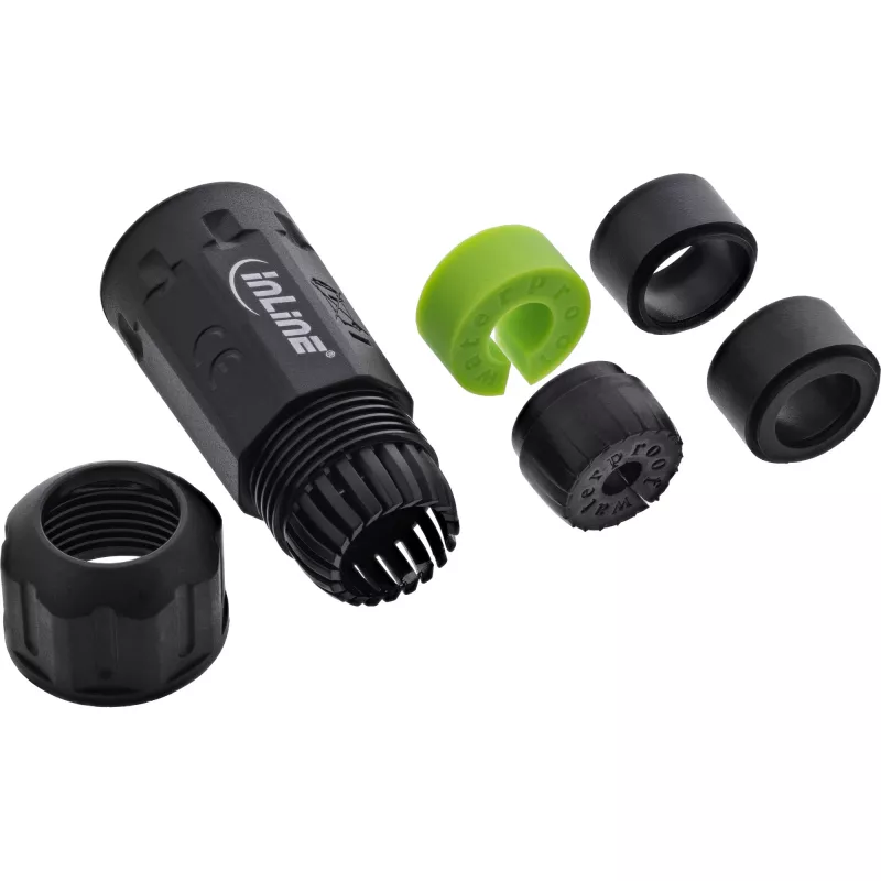 InLine 69927U Accoppiatore di rete IP68, 3 poli, a 3 vie (T), M20, nero
