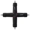 InLine 69927V Accoppiatore di rete IP68, 3 poli, a 4 vie (croce), M20, nero